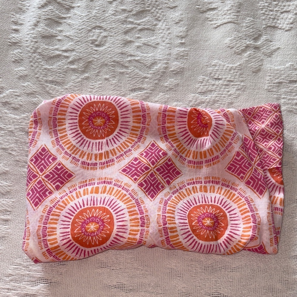 Gently Loved Pink and Orange Patterned Sleeveless Top By Sigrid Olsen - Picture 9 of 9